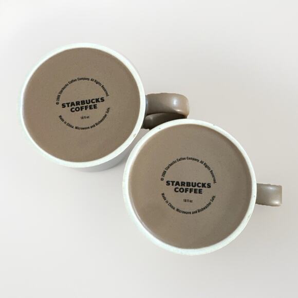 Pair Of Starbucks Mug 2006 Origin of the Coffee Thanks to Manolo 18 Oz - Picture 4 of 4